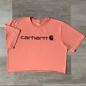 Carhartt Cropped T Shirt - Large - Coral